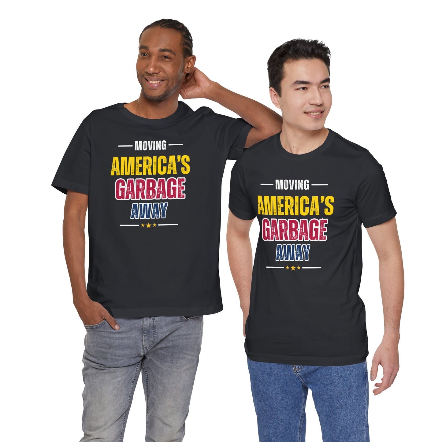 Ameritex Dumpsters "Moving America's Garbage Away" Unisex Bella Canvas Jersey Short Sleeve Tee