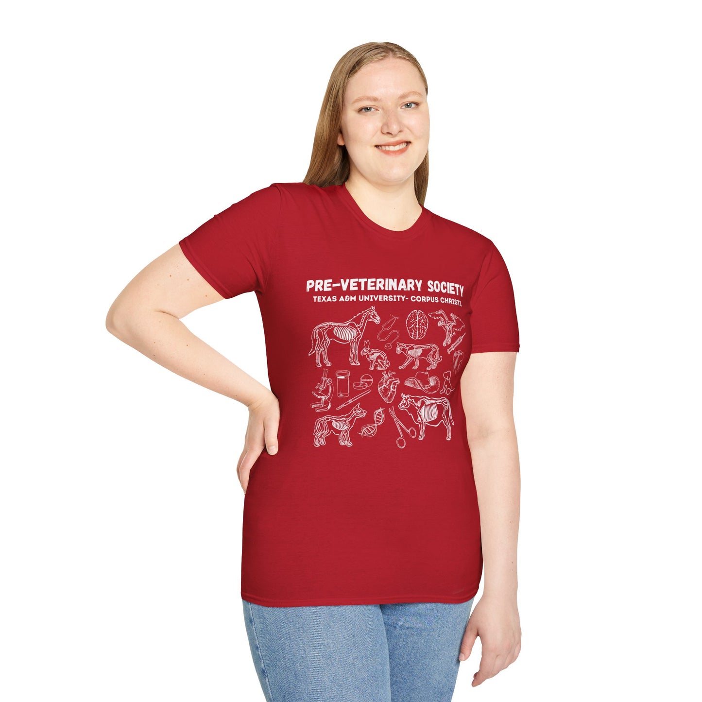 Pre-Vet Society Animal Anatomy Design Gildan Softstyle T-Shirt Unisex