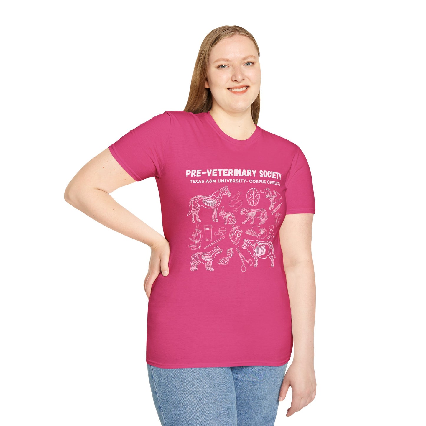 Pre-Vet Society Animal Anatomy Design Gildan Softstyle T-Shirt Unisex