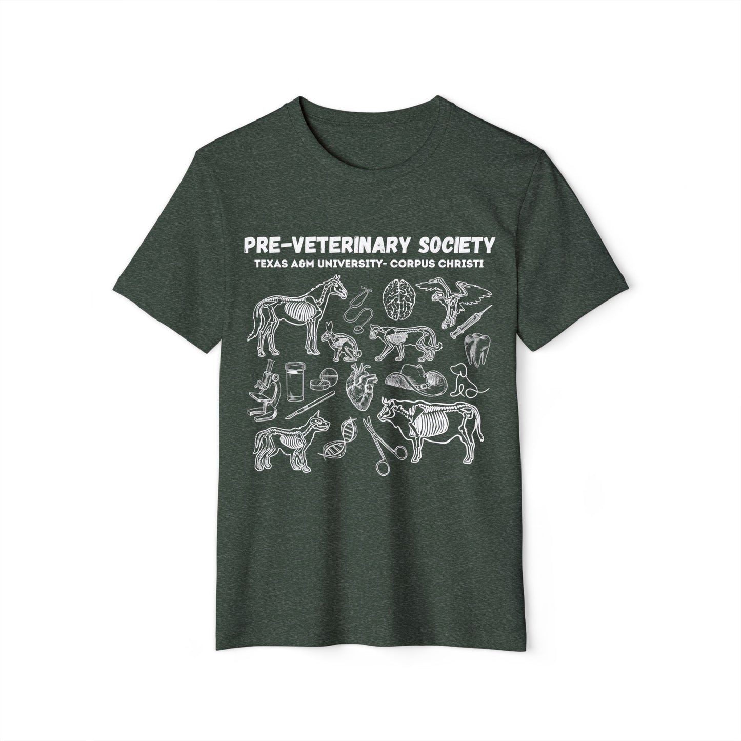 Pre-Vet Society Animal Anatomy Bella Canvas Recycled Organic T-Shirt Unisex