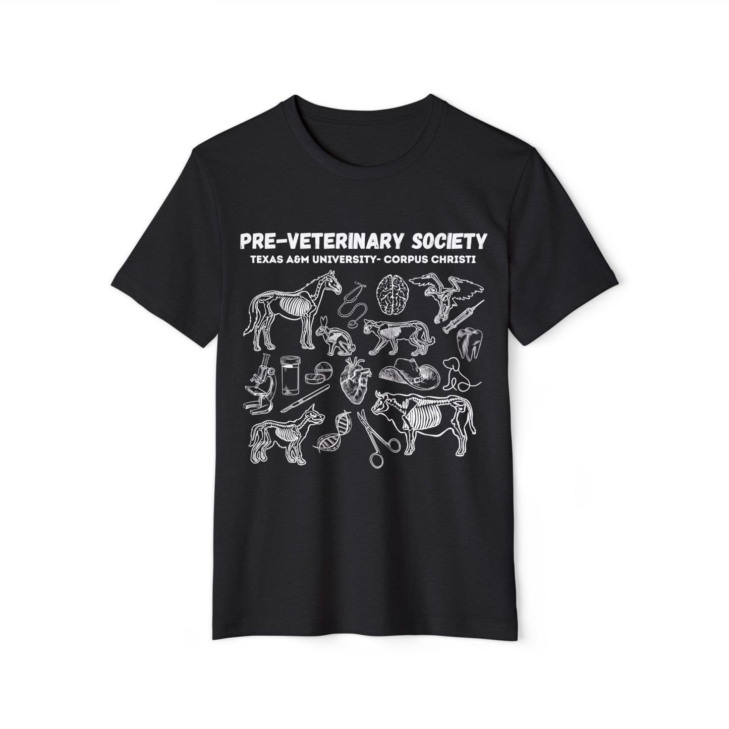 Pre-Vet Society Animal Anatomy Bella Canvas Recycled Organic T-Shirt Unisex