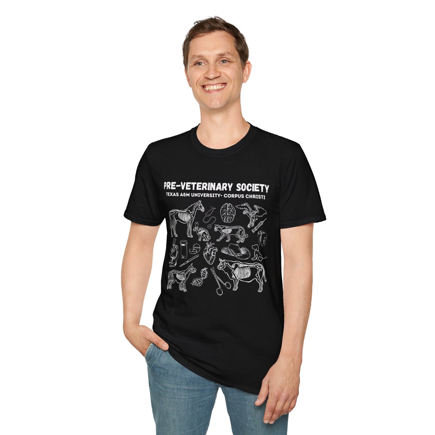 Pre-Vet Society Animal Anatomy Design Gildan Softstyle T-Shirt Unisex