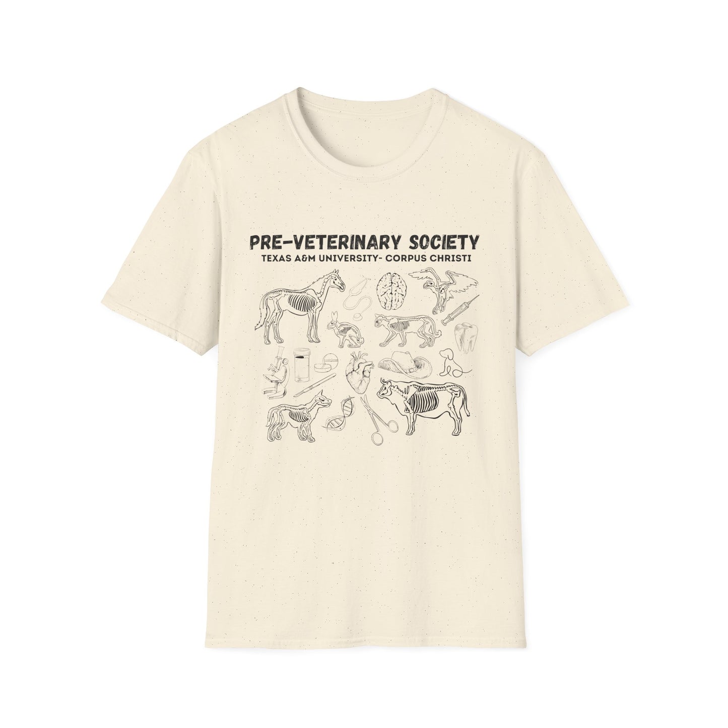 Pre-Vet Society Animal Anatomy Design Gildan Softstyle T-Shirt Unisex
