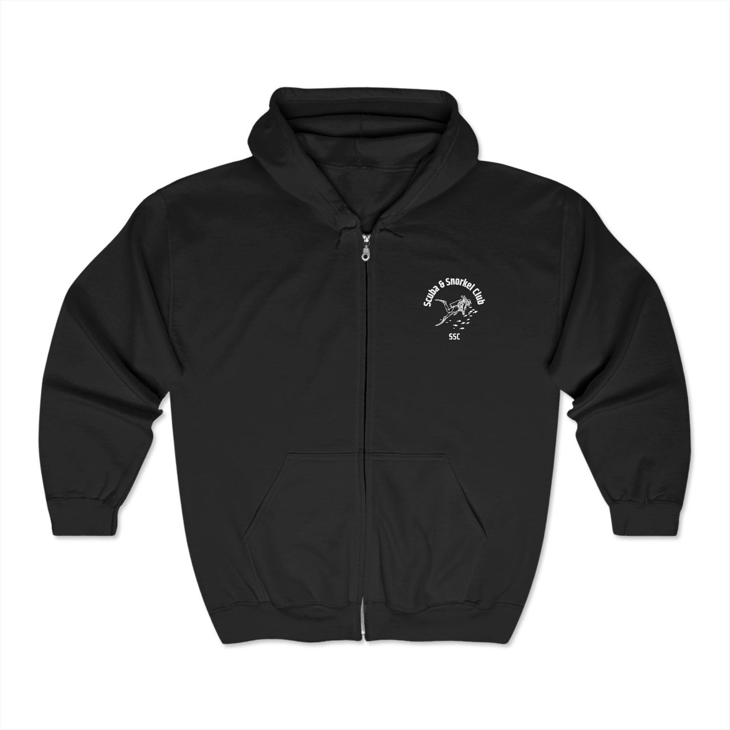 SSC Zip-Up Hoodie | Front Logo & Whale Shark Back (Unisex) – Soft, Cozy & Stylish Club Sweatshirt