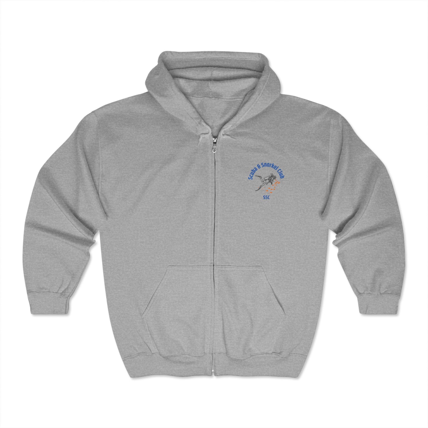 SSC Zip-Up Hoodie | Front Logo & Whale Shark Back (Unisex) – Soft, Cozy & Stylish Club Sweatshirt