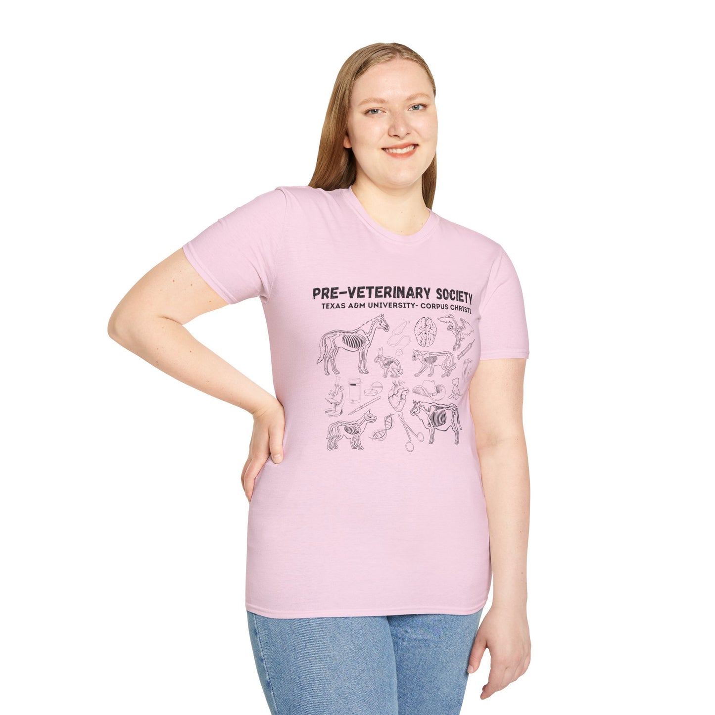 Pre-Vet Society Animal Anatomy Design Gildan Softstyle T-Shirt Unisex