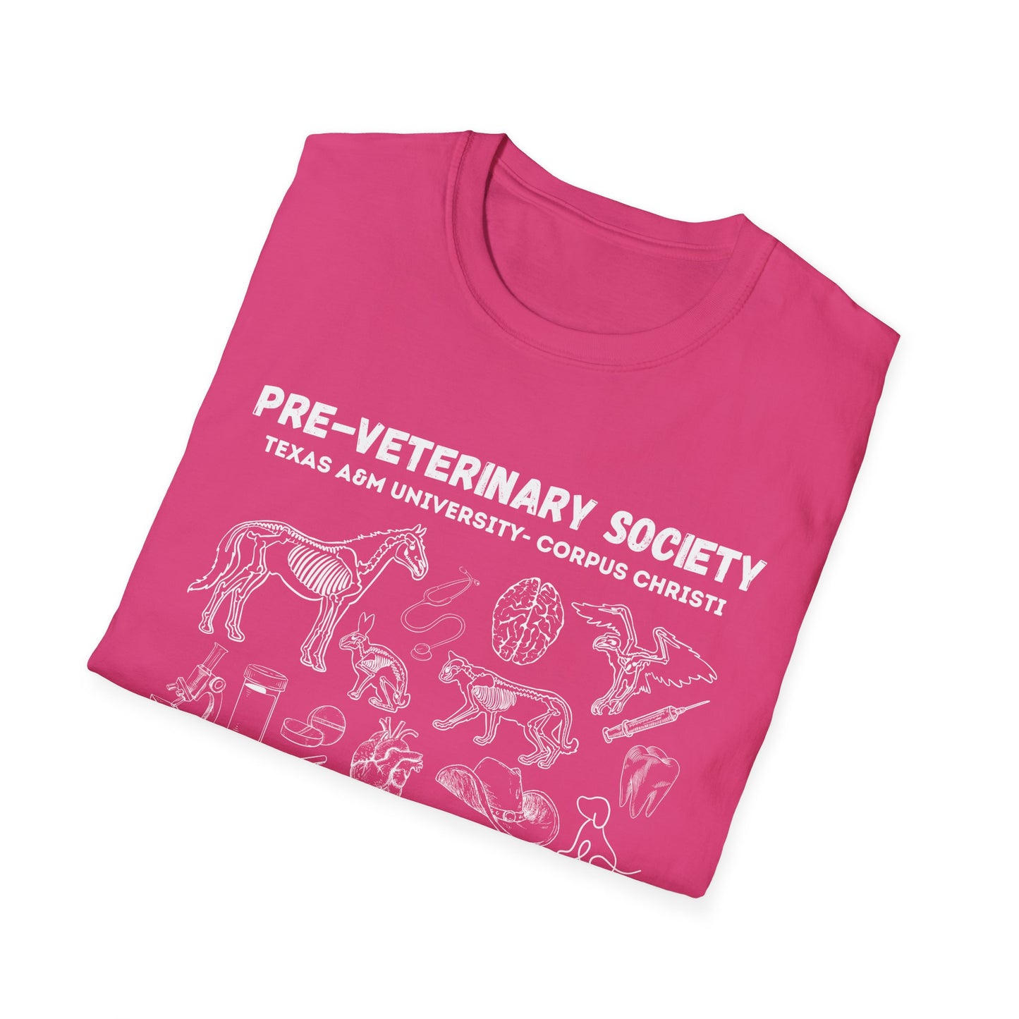Pre-Vet Society Animal Anatomy Design Gildan Softstyle T-Shirt Unisex