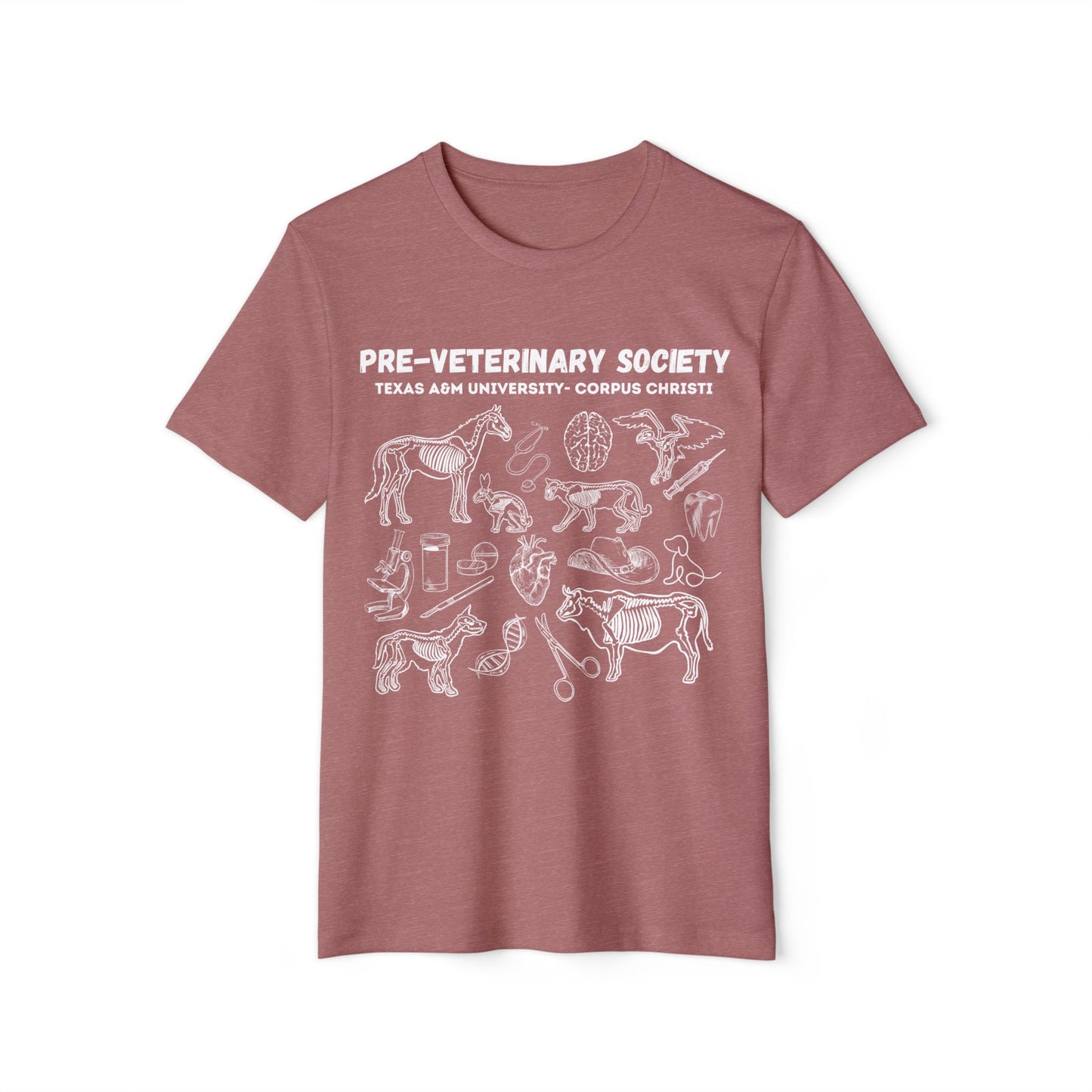 Pre-Vet Society Animal Anatomy Bella Canvas Recycled Organic T-Shirt Unisex