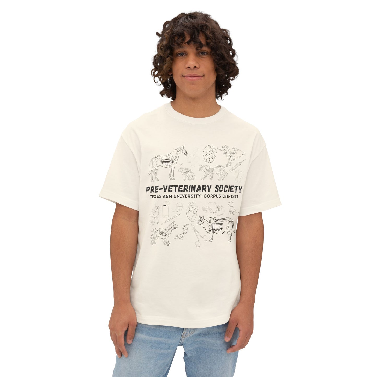 Pre-Vet Society Animal Anatomy Bella Canvas Oversized Boxy Tee Unisex