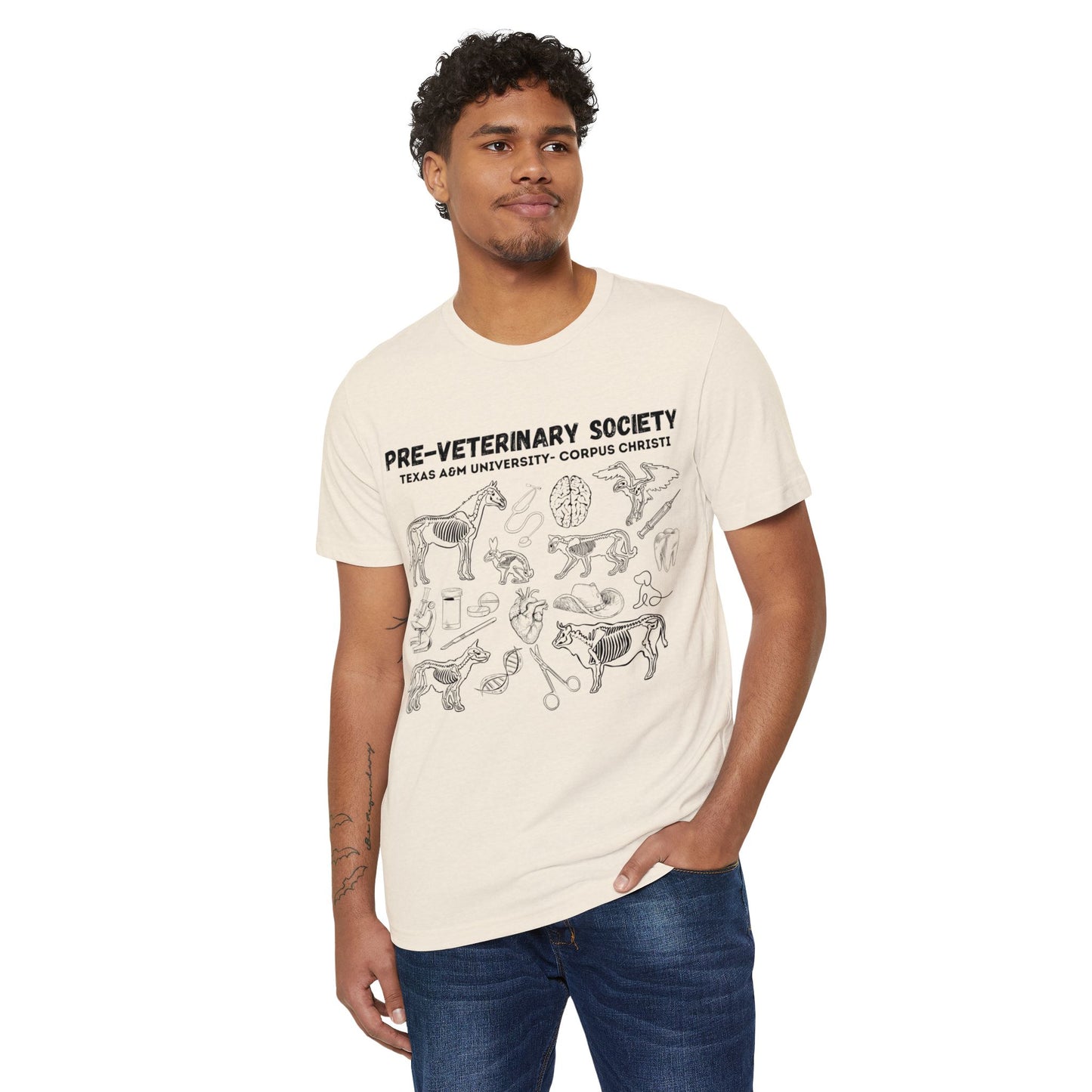 Pre-Vet Society Animal Anatomy Bella Canvas Recycled Organic T-Shirt Unisex