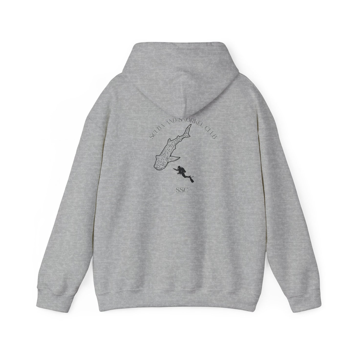 SSC Pullover Hoodie | Front Logo & Whale Shark Back (Unisex) – Perfect for Cozy Days and Gifts