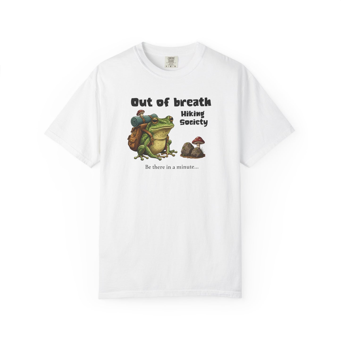 Funny Frog Hiking Shirt Out of Breath Hiking Society Frog Shirt | Comfort Colors Graphic Tee