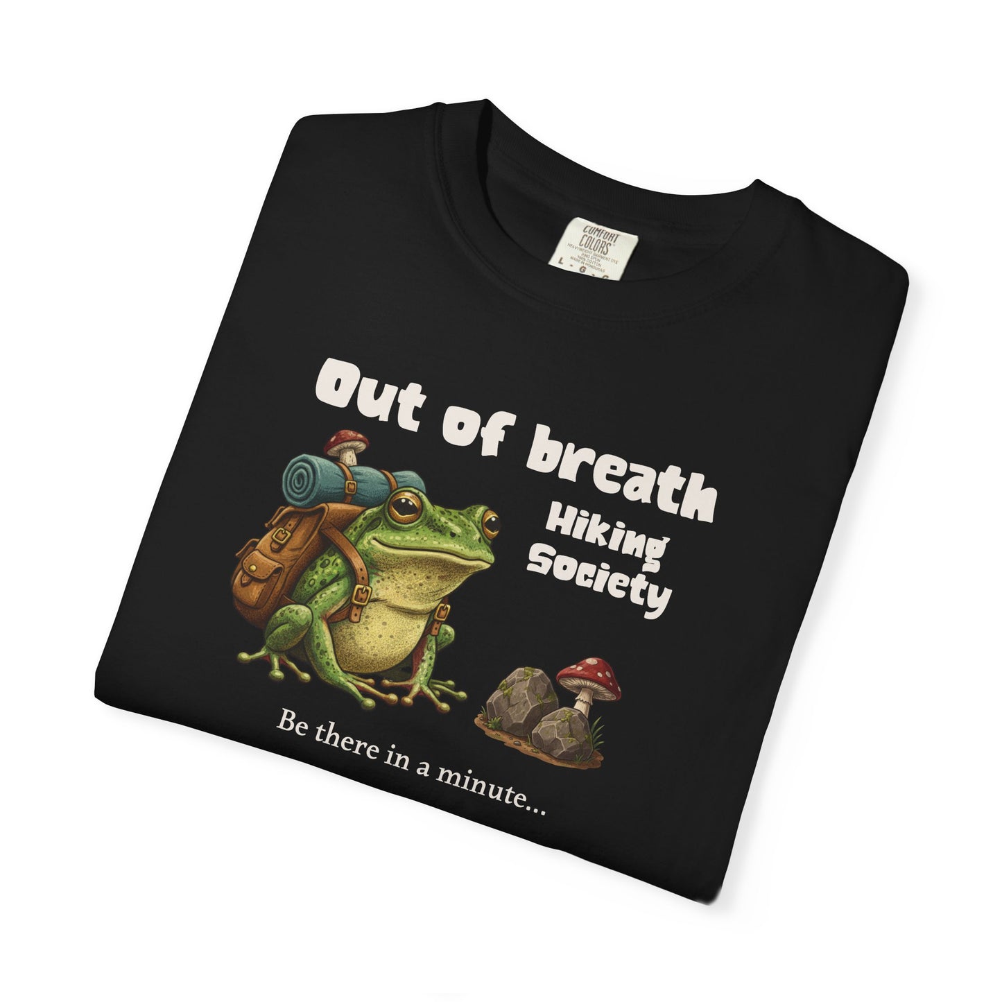 Funny Frog Hiking Shirt Out of Breath Hiking Society Frog Shirt | Comfort Colors Graphic Tee