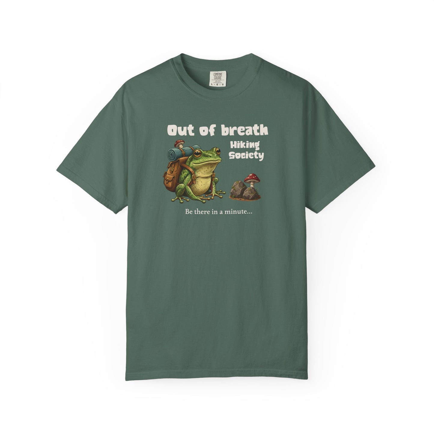 Funny Frog Hiking Shirt Out of Breath Hiking Society Frog Shirt | Comfort Colors Graphic Tee