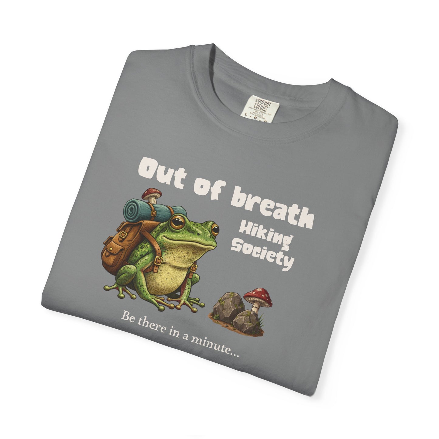 Funny Frog Hiking Shirt Out of Breath Hiking Society Frog Shirt | Comfort Colors Graphic Tee