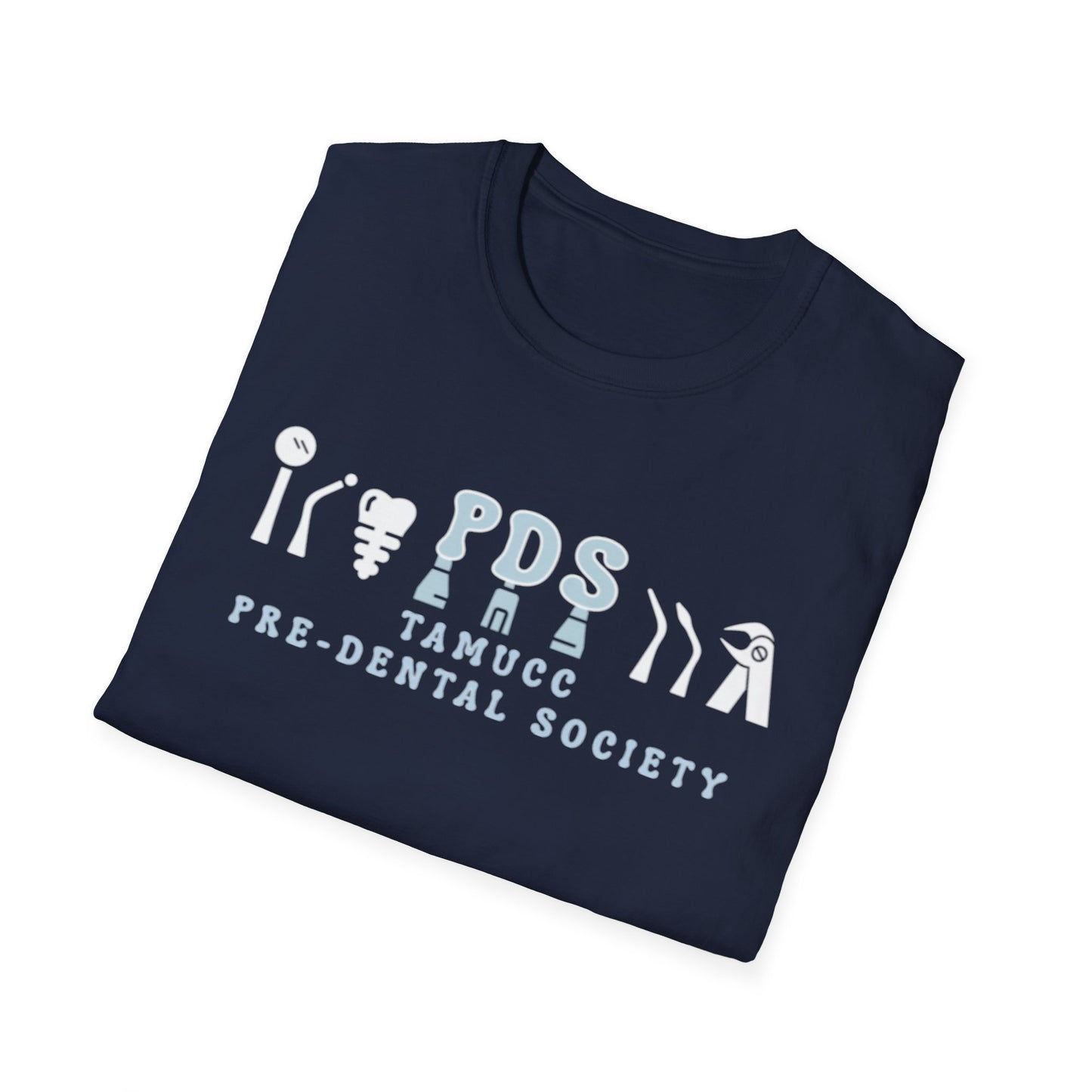 Pre-Dental Society (PDS) Dental Tool Logo T-Shirt | Crown Yourself in Comfort | Gildan Softstyle Unisex