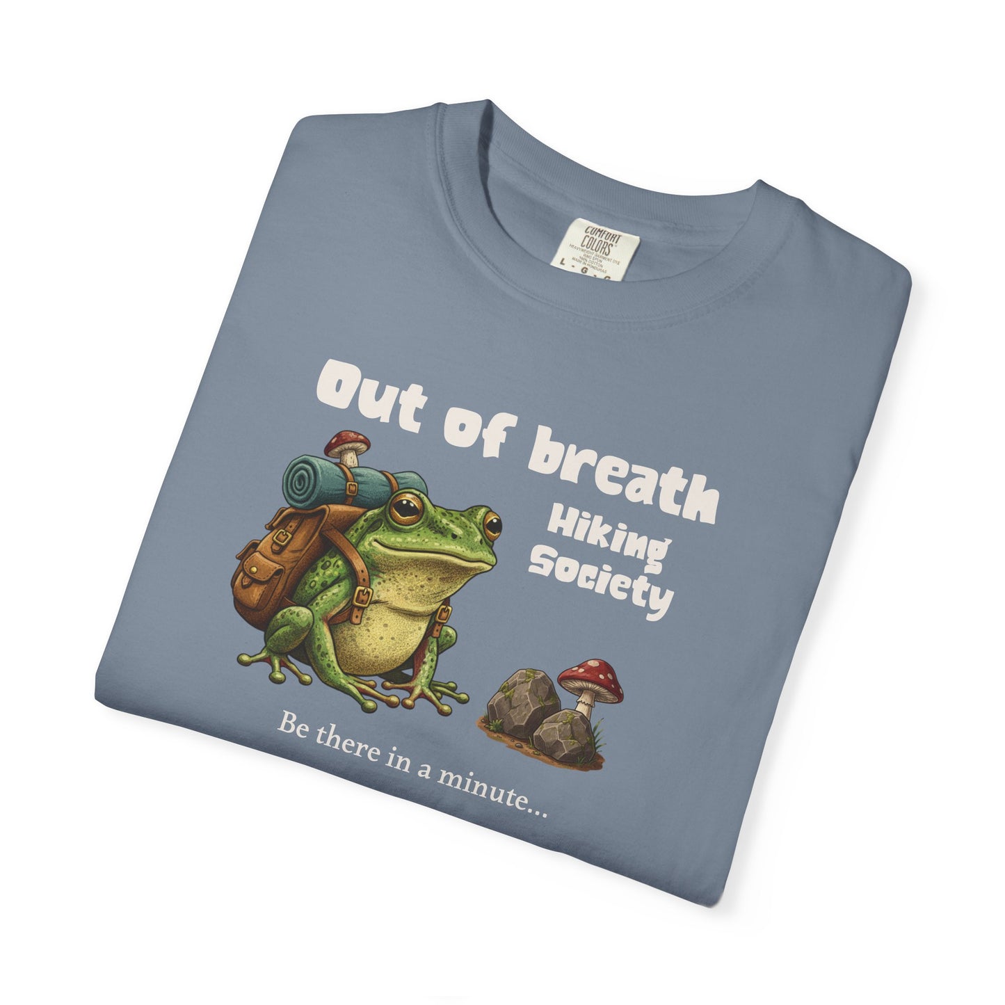 Funny Frog Hiking Shirt Out of Breath Hiking Society Frog Shirt | Comfort Colors Graphic Tee