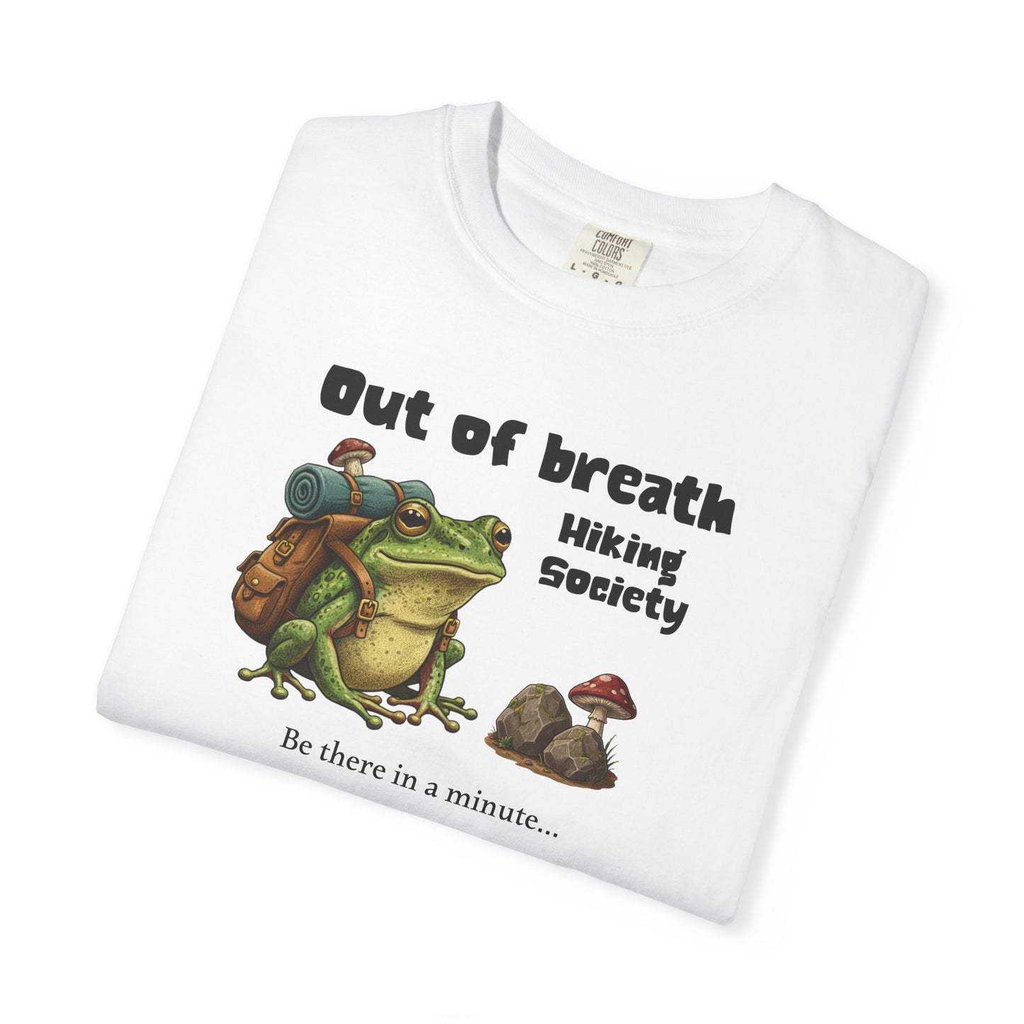 Funny Frog Hiking Shirt Out of Breath Hiking Society Frog Shirt | Comfort Colors Graphic Tee