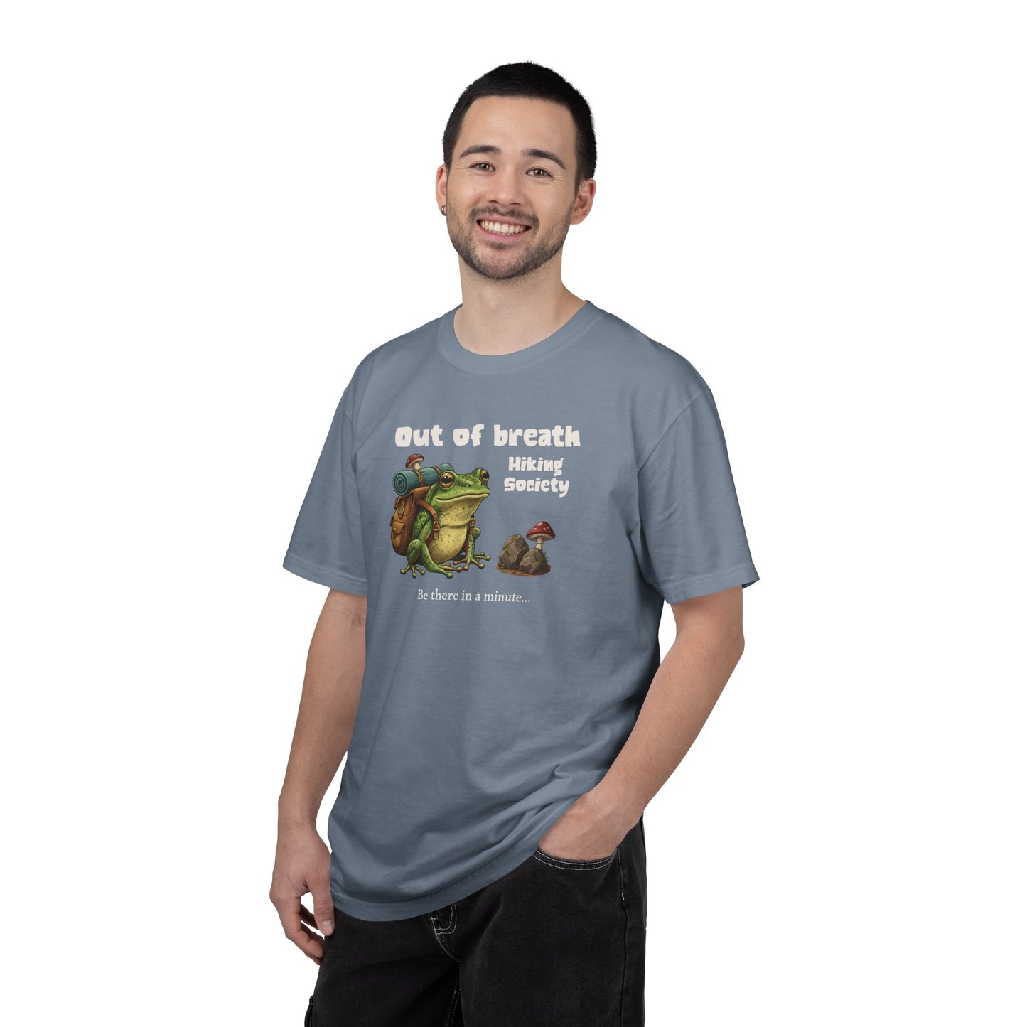 Funny Frog Hiking Shirt Out of Breath Hiking Society Frog Shirt | Comfort Colors Graphic Tee