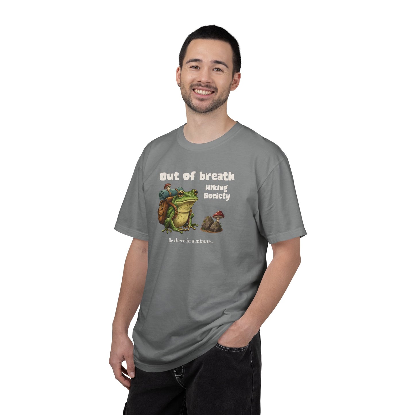 Funny Frog Hiking Shirt Out of Breath Hiking Society Frog Shirt | Comfort Colors Graphic Tee