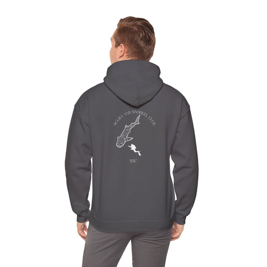 SSC Pullover Hoodie | Front Logo & Whale Shark Back (Unisex) – Perfect for Cozy Days and Gifts