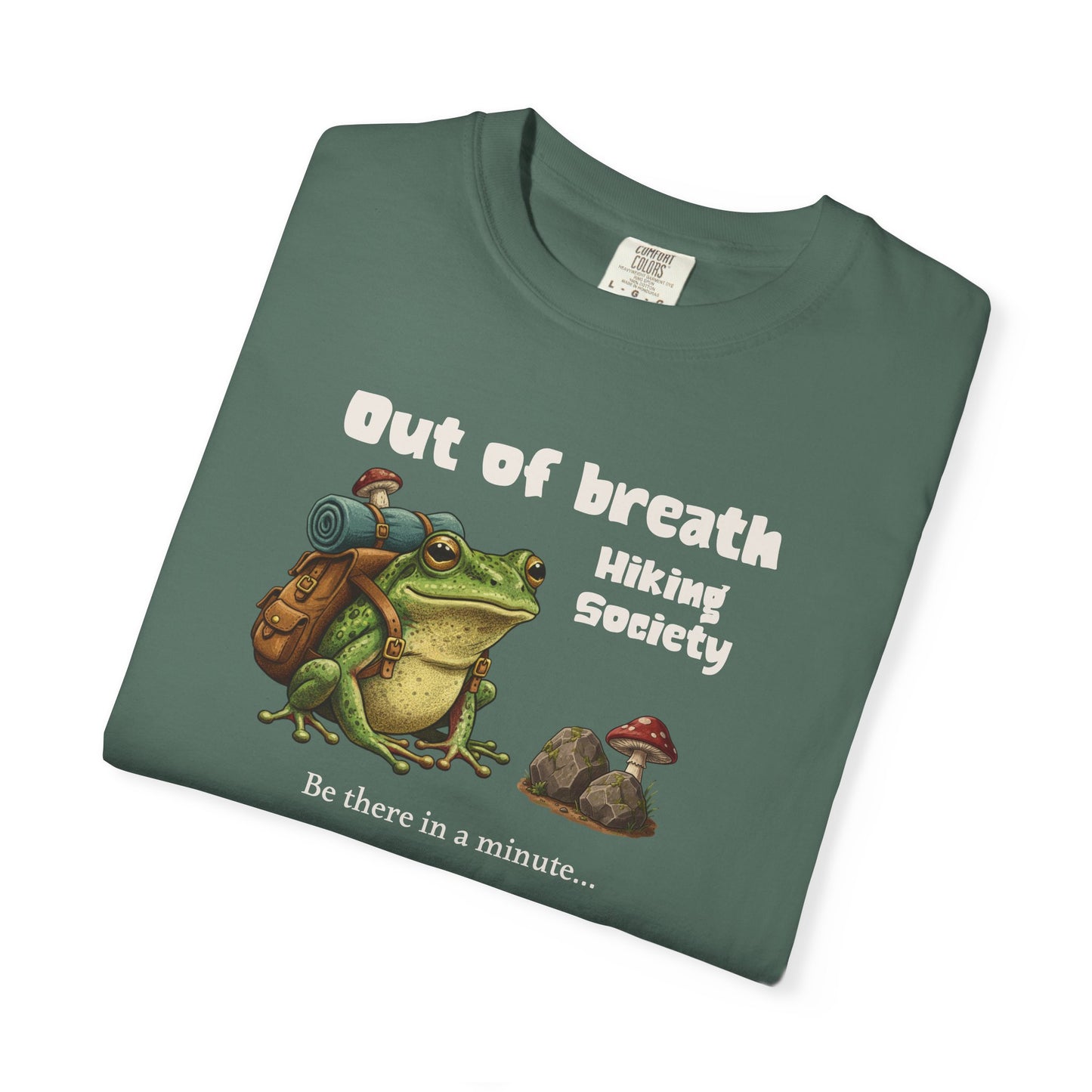 Funny Frog Hiking Shirt Out of Breath Hiking Society Frog Shirt | Comfort Colors Graphic Tee