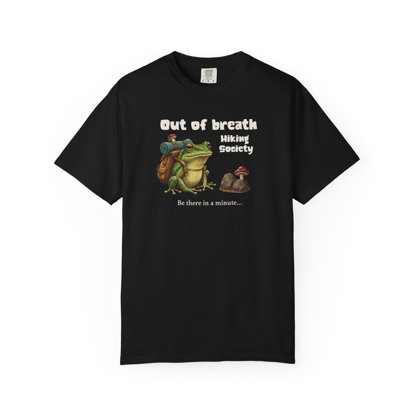Funny Frog Hiking Shirt Out of Breath Hiking Society Frog Shirt | Comfort Colors Graphic Tee