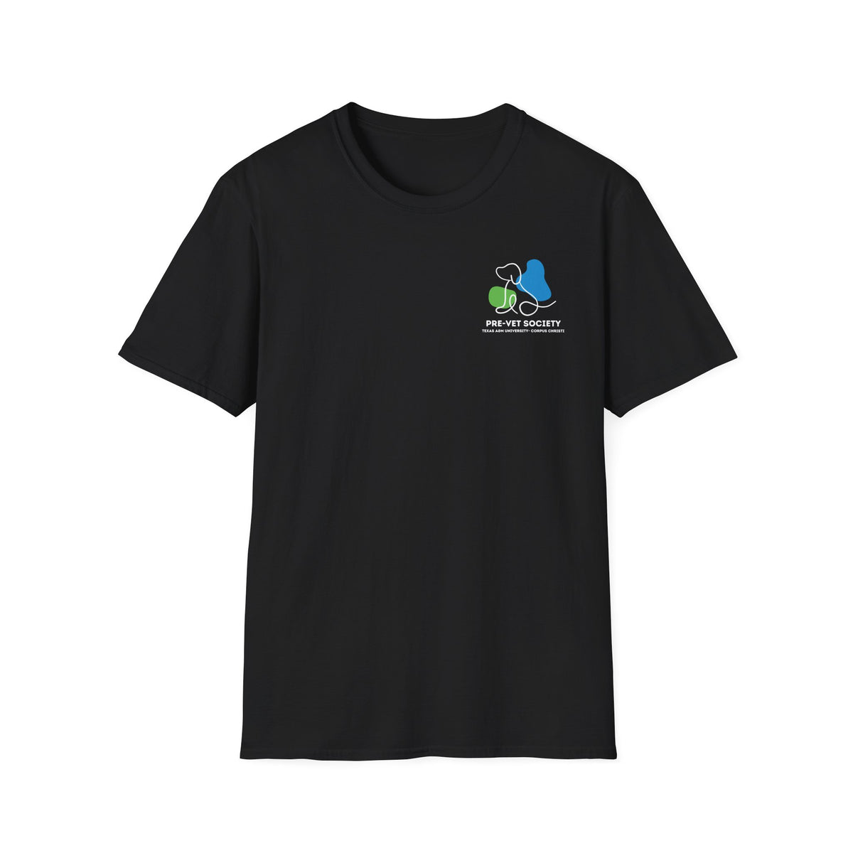Pre-Vet Society Logo Front, Animal Anatomy Back, Gildan Softstyle T-Shirt Unisex