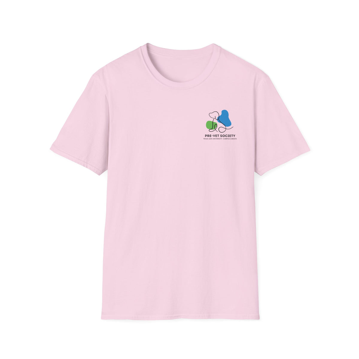 Pre-Vet Society Logo Front, Animal Anatomy Back, Gildan Softstyle T-Shirt Unisex