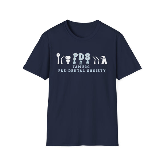 Pre-Dental Society (PDS) Dental Tool Logo T-Shirt | Crown Yourself in Comfort | Gildan Softstyle Unisex