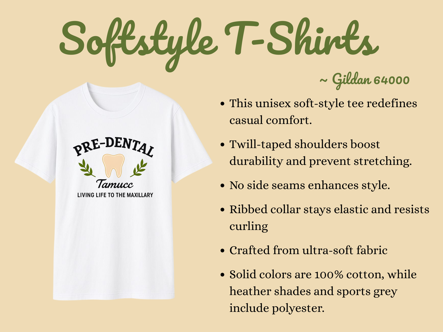 🦷 Pre-Dental Society TAMUCC T-Shirt | Living Life to the Maxillary