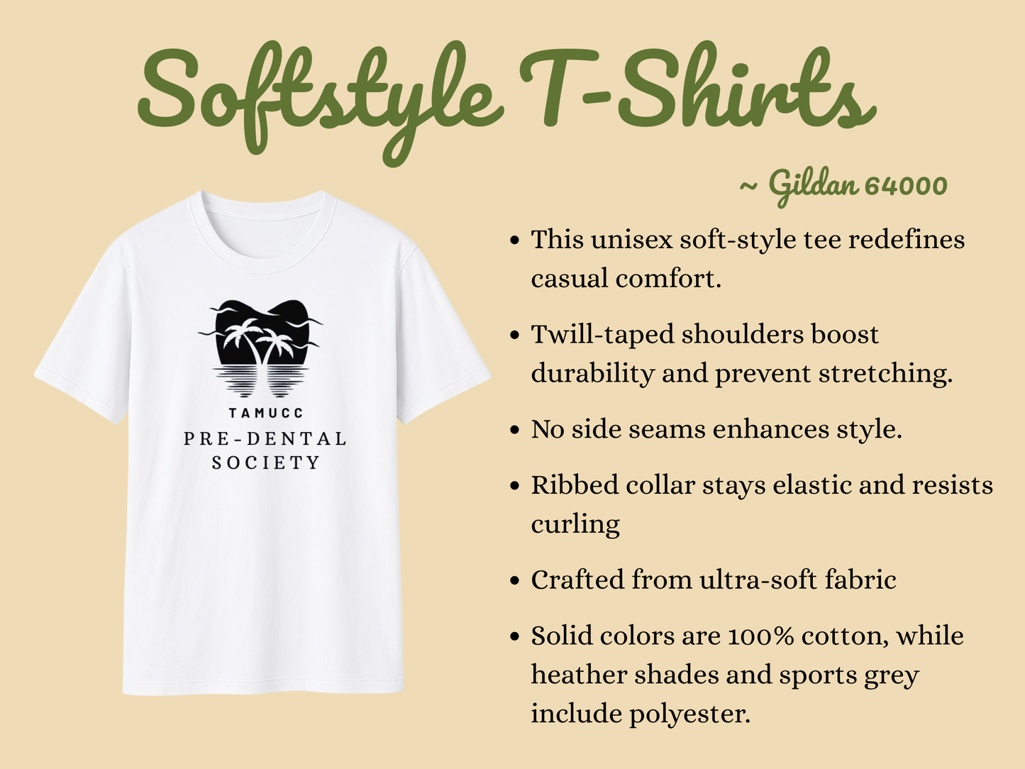 Pre-Dental Society (PDS) Logo T-Shirt | Soft & Stylish Tee | Gildan Softstyle Unisex